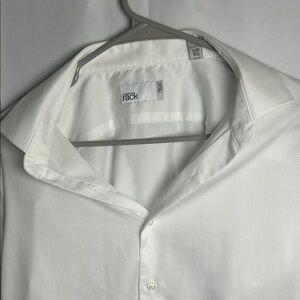 Nordstrom White Men's Dress Shirt - Textured Weave